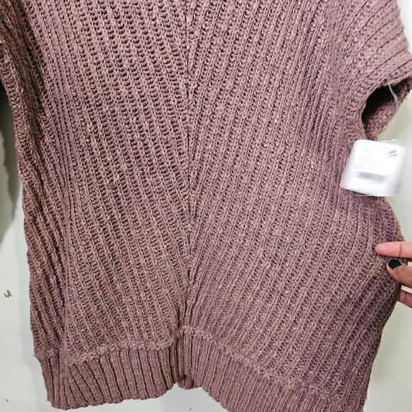 NWT FREE PEOPLE COCOA / MAR DEEP V NECK LONG JUMPER SWEATER SIZE SMALL - Picture 7 of 16
